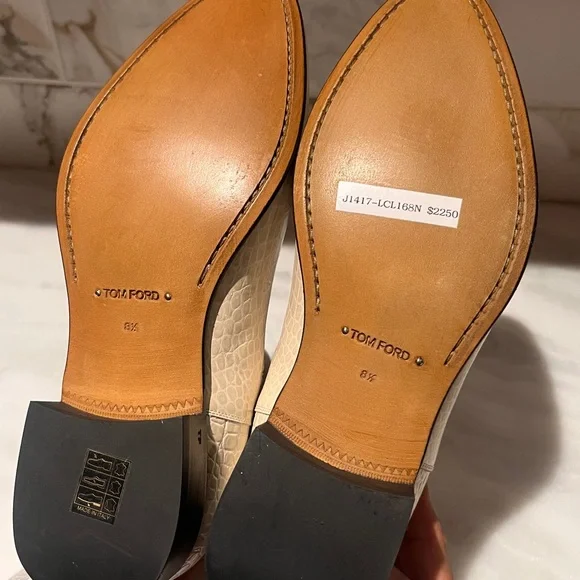 Authentic Tom Ford Kurt Alligator-Embossed Leather Chelsea  display picture 2